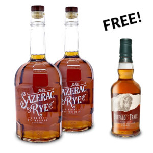 Sazerac Rye 1.75L (2 bottles) + Free Buffalo Trace 375mL Special