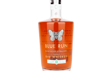 blue run spirits emerald rye whiskey bottle