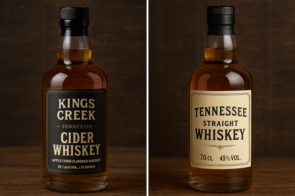 Kings Creek Cider Whiskey vs. Traditional Tennessee Whiskey