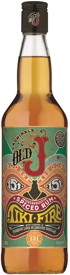Admiral Vernon's Old J Tiki Fire Spiced Rum | 700ML
