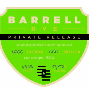 Barrell Rye Private Release Finished in an Armagnac Cask