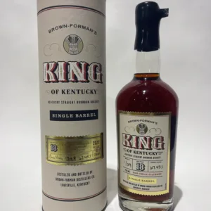 Brown Forman's King of Kentucky Single Barrel 18 Year Old 134.9 proof Bottle 1 of 39 2022 Release Kentucky straight Bourbon Whiskey