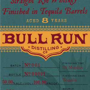 Bull Run 8 Year Old Finished in Tequila Barrels Straight Rye Whisky