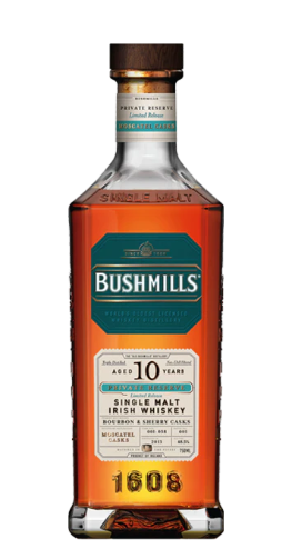 Bushmills Moscatel Casks Private Reserve Limited Release 10 Year Old Single Malt Irish Whiskey