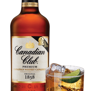 Canadian Club 1858 W/Rock Glass Whisky