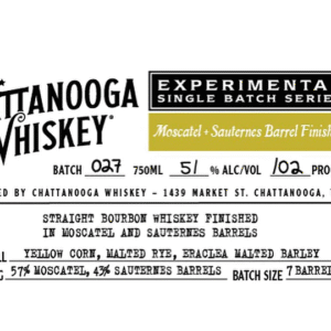 Chattanooga Whiskey Experimental Single Batch Series Moscatel - Sauternes Barrel Finished Straight Bourbon Whisky