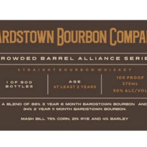 Crowded Barrel Alliance Series Bardstown Bourbon Company Bourbon Whiskey