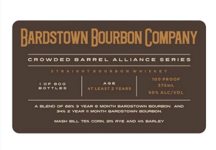 Crowded Barrel Alliance Series Bardstown Bourbon Company Bourbon Whiskey