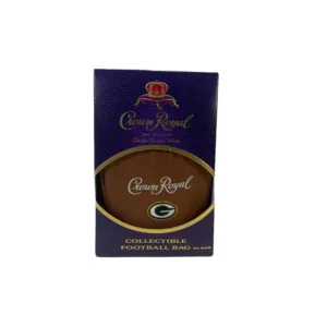 Crown Royal Limited Edition Green Bay Packers Collectible Football Bag Canadian Whisky