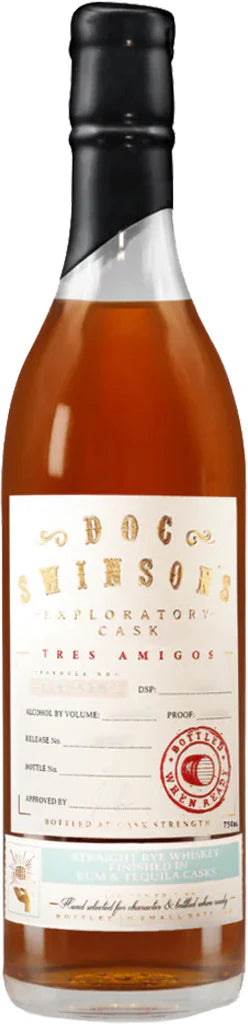 Doc Swinson’s Exploratory Cask Tres Amigos Finished in Rum & Tequila Casks Straight Rye Whisky