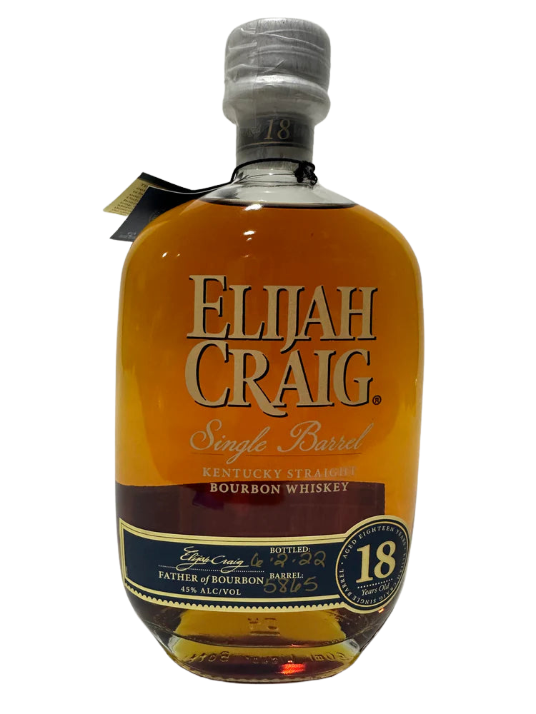Elijah Craig Single Barrel #5865 18 Year Old Bottled 2022 Kentucky Straight Bourbon