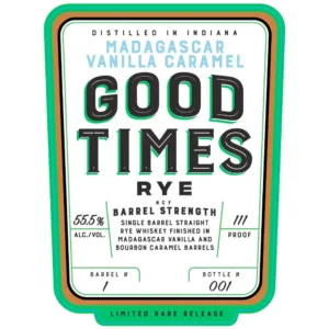 Good Times Madagascar Vanilla Caramel Rye