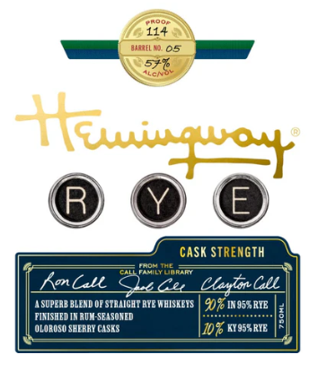 Hemingway Cask Strength Rye Whiskey