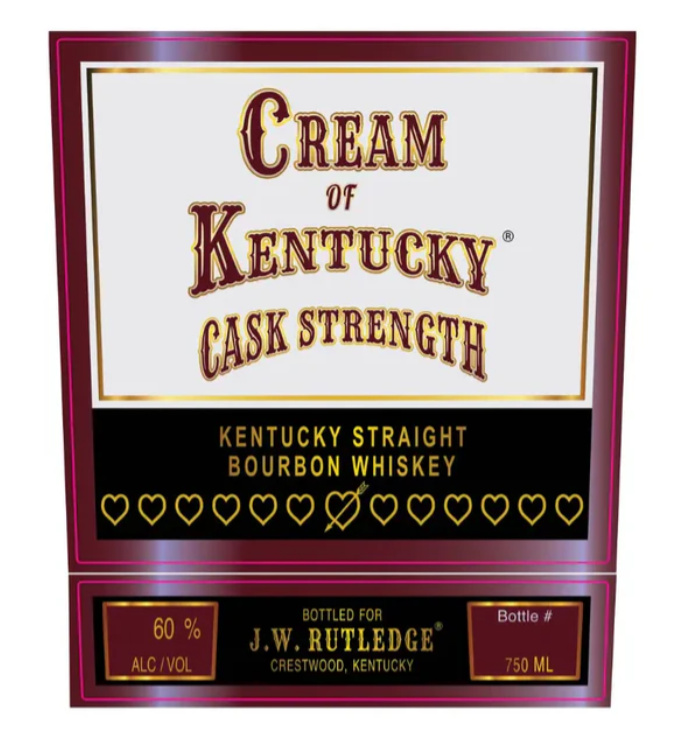 J. W. Rutledge Cream of Kentucky Cask Strength Straight Bourbon Whiskey