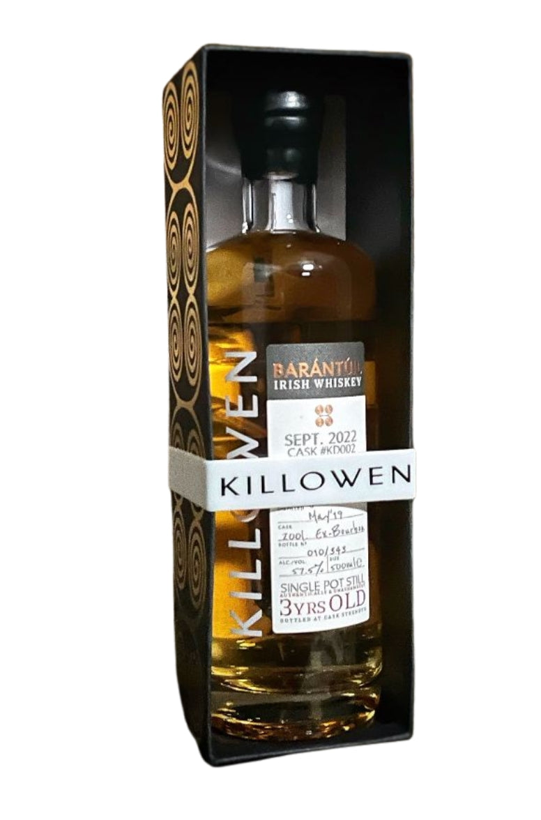 Killowen Barantuil Cognac Cask Finish 3 Year Old Single Pot Still Irish Whiskey | 375ML