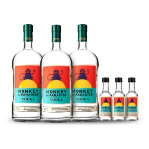 Monkey In Paradise Vodka 1.75 Liter (3) Pack Bundle w/Free Minis (3)