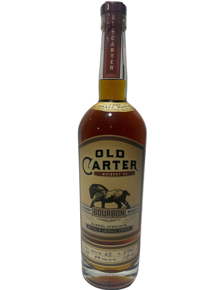Old Carter Very Small Batch 1-KY Barrel strength Straight Bourbon 118 Proof Bottle 62 of 574