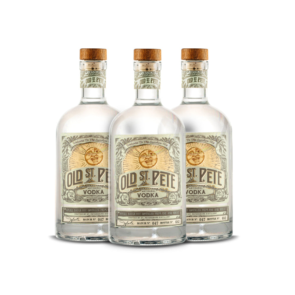 Old St. Pete Artisanal Vodka (3) Bottle Bundle