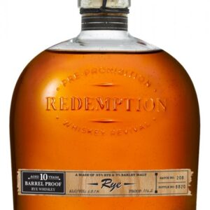 Redemption 10 Year Old Barrel Proof Straight Rye Whiskey