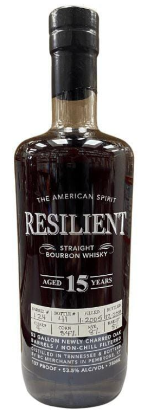 Resilient Single Barrel #124 15 Year Old Straight Bourbon Whisky