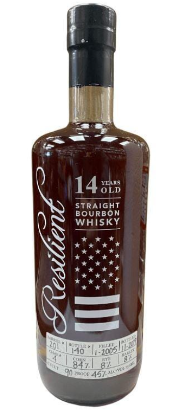 Resilient Single Barrel #201 14 Year Old Straight Bourbon Whisky