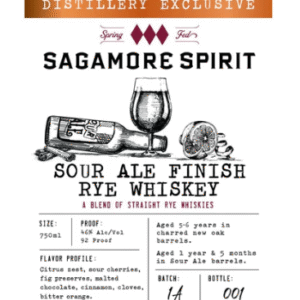 Sagamore Spirit Distillery Exclusive Sour Ale Finish Rye Whiskey