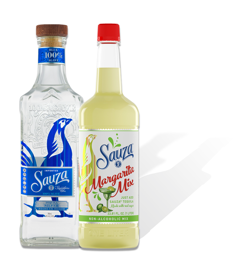 Sauza Silver Tequila With 1 Liter Margarita MIX