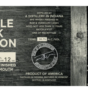 Single Cask Nation 12 Year Old WhistlePig Indiana Rye Whiskey