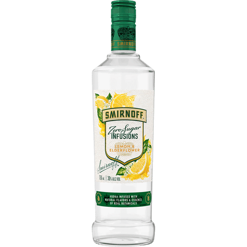 Smirnoff Zero Sugar Infusions Lemon & Elderflower Vodka