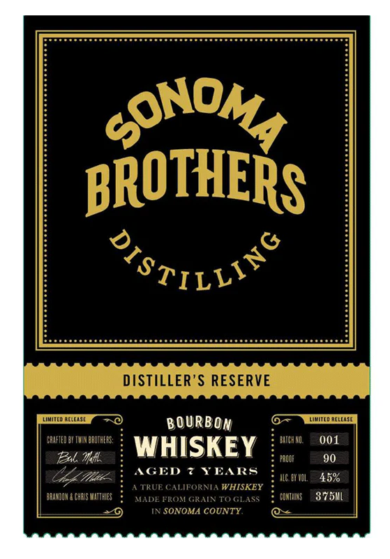 Sonoma Brothers 7 Year Old Distiller’s Reserve Bourbon Whiskey