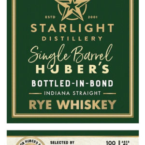 Starlight 4.5 Year Old Single Barrel Bottled in Bond Indiana Straight Rye Whiskey