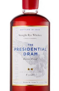 The Presidential Dram 8 Year Old Rye Whiskey