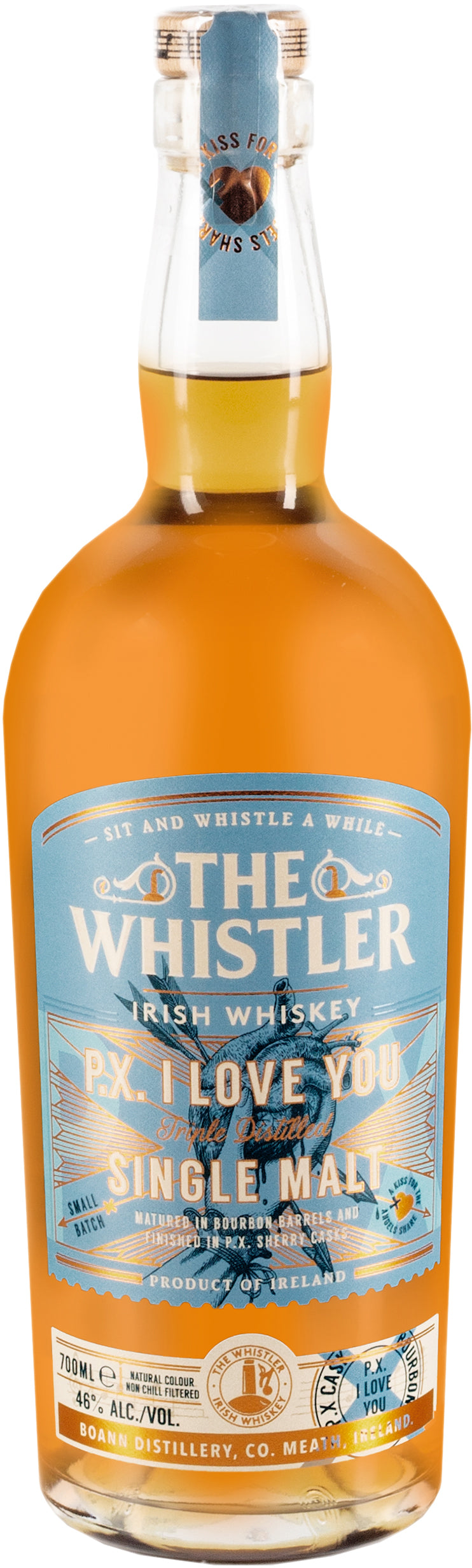 The Whistler P.X. I Love You Finished in PX Sherry Casks Irish Single Malt Whiskey