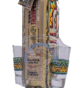 Trompeta Reposado Tequila Beaded With Two Shots Glasses