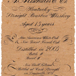 Woodwork Distillery A. Altschuler & Co 15 Year Old With New French oak Kentucky Straight Bourbon Whiskey